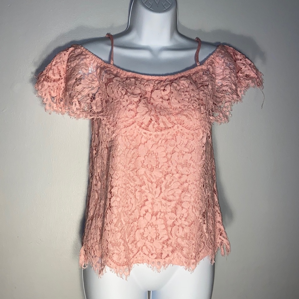 Lace off the shoulder top